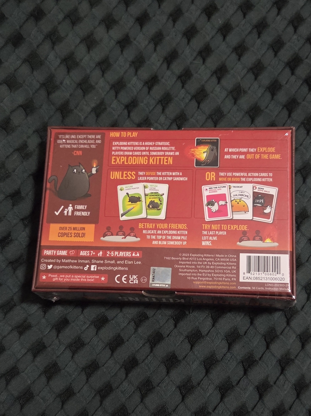 Exploding Kittens Original Edition Card Game - Picture 2 of 2